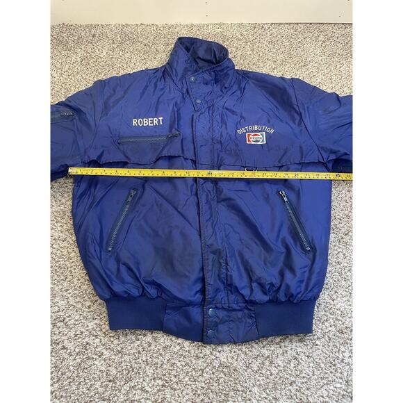 Vintage K-Brand Pepsi Distribution Zip Up Blue Jacket Embroidered Men’s Size L - Picture 14 of 15